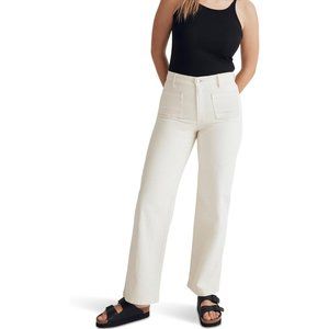 Madewell Women's Size 27 P Ecru Wide Patch Jeans New Wide